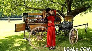 Wow, these three hot and wicked lesbian teens are licking each other's pussies and asses with toys, so intense! 😈