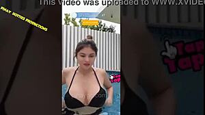 ana jalandoni in a bikini downblouse with asian filipina vibes 😊