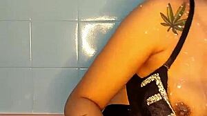 Horny Colombian Babe Plays With Dildo In Shower, Reaching Orgasm.