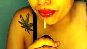 Horny Colombian Babe Plays With Dildo In Shower, Reaching Orgasm.