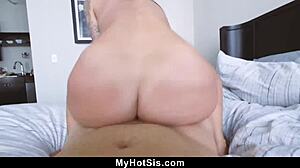 stepsister goes the extra mile and stuffs her mouth with stepbros dick - myhotsis, oh man it's so taboo and hot