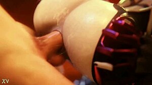 widowmaker gets a big anal creampie in assfucking