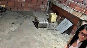 Sneaking fun with my step-cousin behind parents' backs.