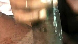 Ebony Milf Gives Sloppy Handjob To Big Black Cock. She Plays With Shaved Pussy And Ass.