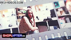 Office Teasing Turns Into Bent-Over Riding With Small Tits Shaved Pussy.