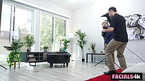 Exotic Babe Lets Photographers Double Team Her Face In Tight Riding Missionary Threesome