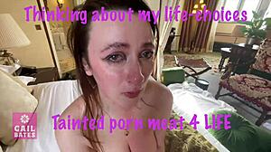 Beautiful petite brunette gail bates embraces whore humiliation as sexy fuck doll wife slave. Regretting life choices in misogyny kink.