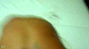 Busty Brazilian blonde feels amazing with cum on her tits