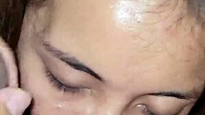 Man Cums in Mouth During Oral Session