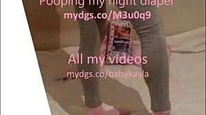 Kayla looks so cute in her wet diaper, my teen lover