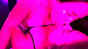 Big Tongue Sucking and Lesbian Kisses Before Bed