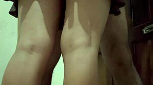 Latina Lifts Leg For Quick Pussy Fuck