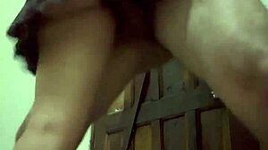 Latina Lifts Leg For Quick Pussy Fuck