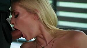 Imagine This Gorgeous Blonde Chick Handling Two Huge Dicks In Her Mouth During A Wild Threesome