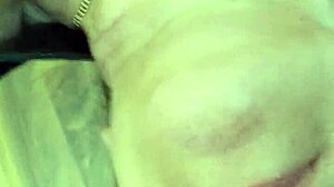 Amateur housewife receives cum in mouth as fuck buddy fucks her arse