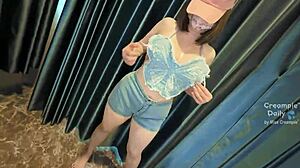 that chubby white slut gets creampied in her big pussy