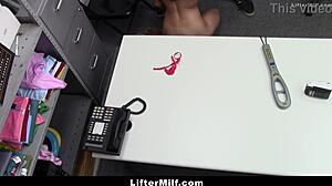 Strict Officer Strips Shoplifting Milf!