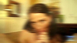 sexy casey cumz says, its facial time as she works on miles long's dick