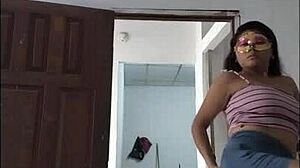 look at this hot milf dancing with her big pussy on video call