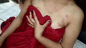 Newly married couple roleplays on honeymoon