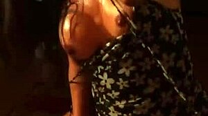 Latina amateur does oiled striptease with ripped clothes