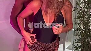 Fitness Couple In Interracial Athletic Session