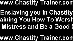 I am your mistress, and your cock is going into that chastity cage for domination