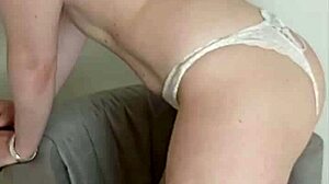 She passionately masturbates to a powerful orgasm alone.