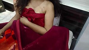 Newly married couple roleplays on honeymoon