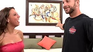 I watch my brunette mom ride that big cock in lingerie.