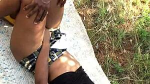 Ebony Cheerleaders Tease With Homemade Amateurs