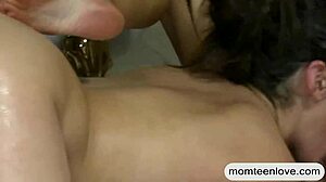 hot stepmom and teen babe threesome in bathroom?