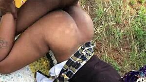 Ebony Cheerleaders Tease With Homemade Amateurs