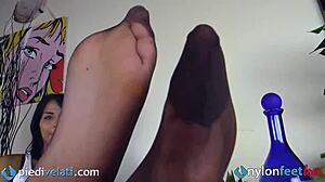 Tattooed Suicide Girl In PANTYHOSE Smokes A CIGARETTE!