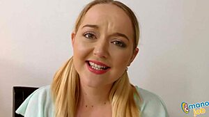 Naughty Iris Rose Teasingly Strips and Sucks for Freedom