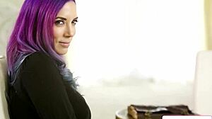 She says, 'Busty lesbian sits on my face while we trib and kiss'