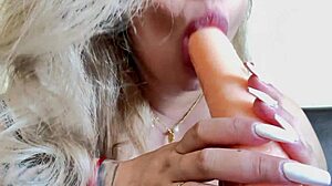 i love sucking my big dildo close up