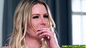 Stepmom Jenna Starr And Melody Marks Seduce Lucky Stepson Joshua Lewis In Threesome