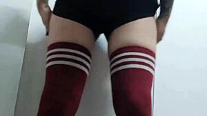 Cheeky Babe Tries On Tops Topless In Change Room Without Panties