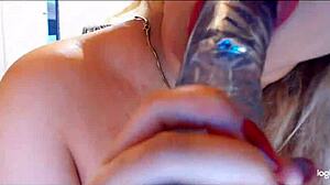 i love sucking my big dildo close up