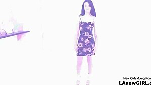 petite brunette gets fucked on sofa during audition