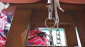 Big Pink Pussy Lips Dangled And Stretched Down With Weights Intensely