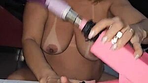 blonde milf teacher uses toys to give a sexy lesson in the classroom