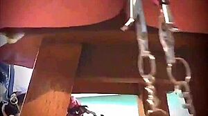 Big Pink Pussy Lips Dangled And Stretched Down With Weights Intensely