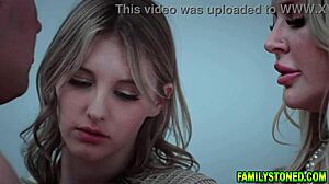 Stepmom Jenna Starr And Melody Marks Seduce Lucky Stepson Joshua Lewis In Threesome