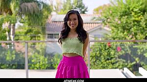 getting real close with kimmy kimm's tight asian body.