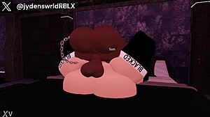 A blonde woman in an interracial scene with a big black cock.