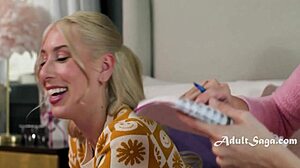 blonde dominating lesbian study partner