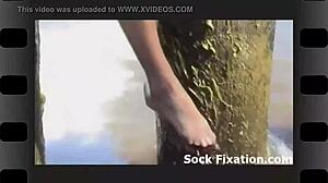 These knee high socks feel so warm and soft on my feet as mistress dominates slave in femdom bdsm