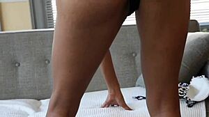 Bella Bugatti's Booty Jackin With Shaved Ass And Small Tits